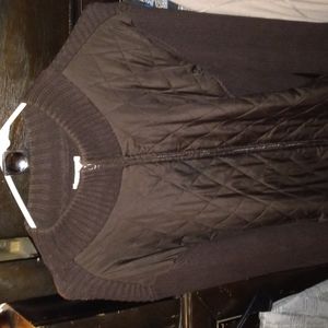 Chocolate Brown sweater jacket. Croft&Barrow XL